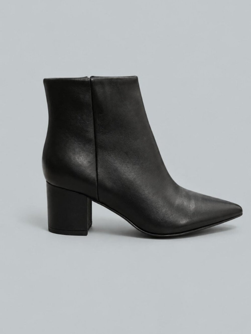 Women's Jarli Pointy Ankle Booties - Black Leather